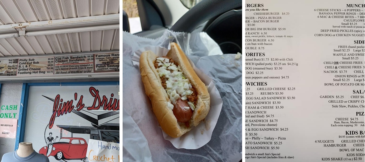 Jim's Drive In Menu