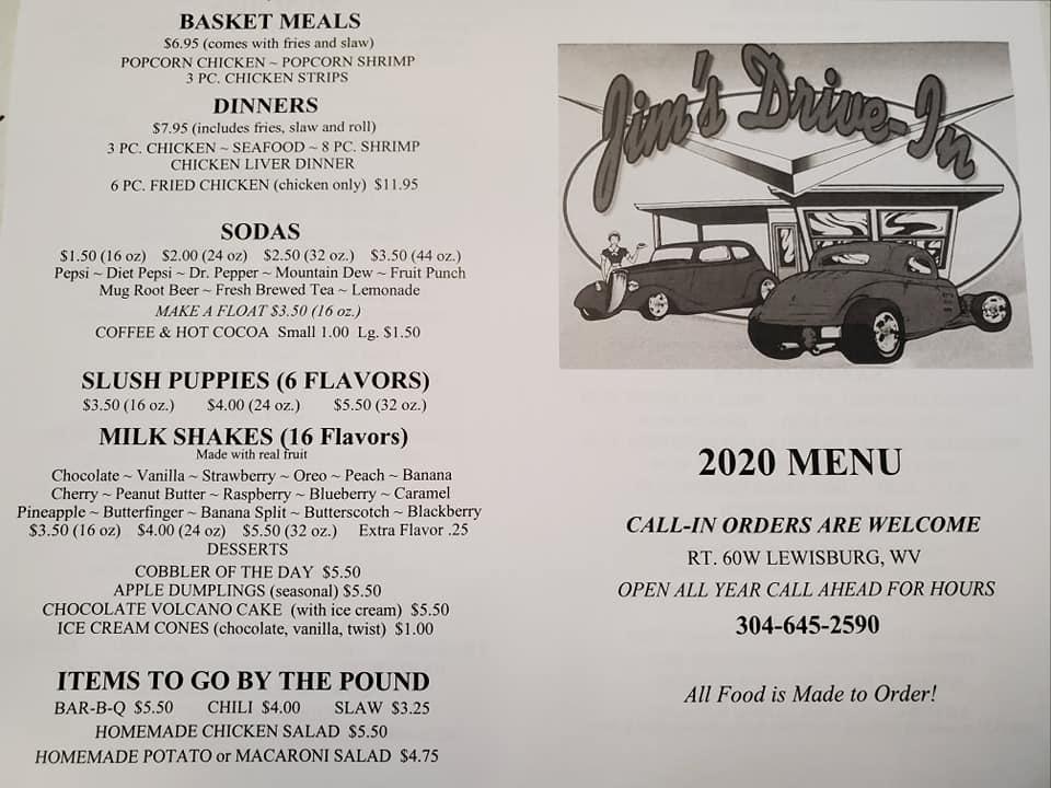 Jim's Drive In Menu image 2